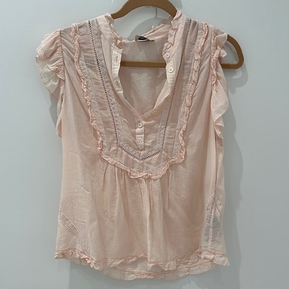 Zadig & Voltaire Ladies Cotton Blend Blouse Top Sleeveless Top size Large - Picture 3 of 8